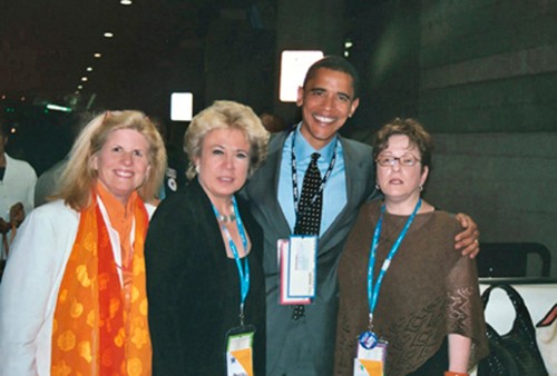 Debra Olson With Barack Obama and Friends